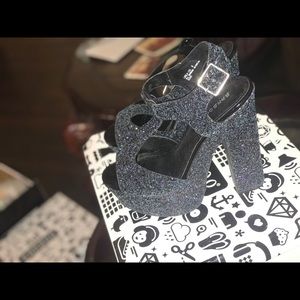 Charlotte Russe Glittery Platform Party Heels